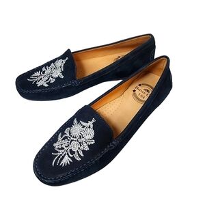 DRIVER Club USA Nashville Navy Nubuck Loafers Size 9 1/2